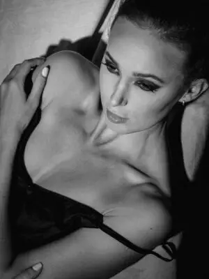 Black and white fine art portrait evoking sensual tension, shadow play, and emotional depth – Noir Reverie